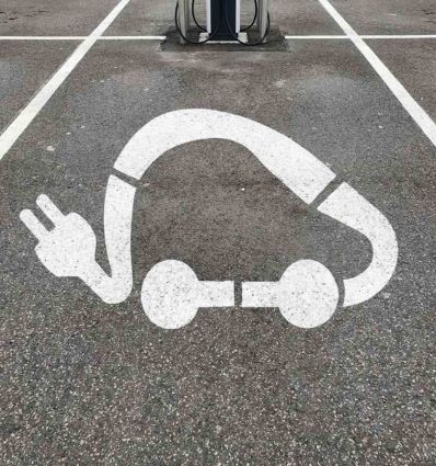 Pochoir voiture électrique