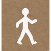 Pochoir piéton en bois