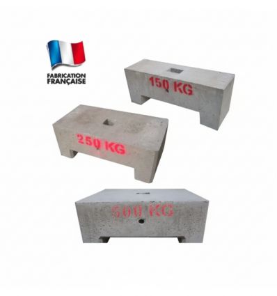 Plot de lestage béton poids variables