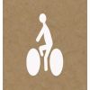Pochoir cycliste bois
