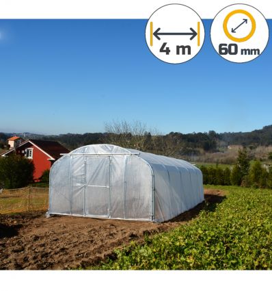 Serre Tunnel Professionnelle Renforcée Largeur 4 m