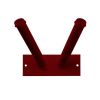 Support pour 2 drapeaux mural rouge
