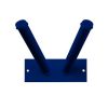 Support pour 2 drapeaux mural bleu