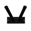 Support mural noir pour 2 drapeaux