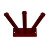 Porte drapeau mural extérieur rouge pour 3 drapeaux