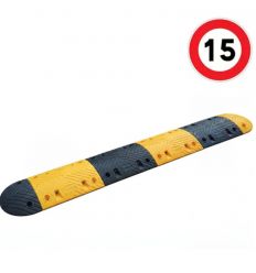 Ralentisseur jaune et noir routier 70 mm voie privée