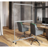 Cloison sur roulettes plexiglass rigide de bureau