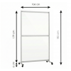 Partoi séparation de bureau sur roulettes plexi​glass rigide