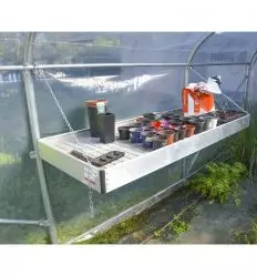 Table de culture pour serre rabattable