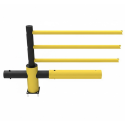 Photo : Barrière de protection flexible pour rack Set d'extension : 1 poteau central + set de lisses