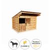 Box cheval en bois extérieur 3 ou 4 m couleur tuile
