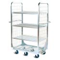 Photo : Chariot préparateur de commande manuel 350 kg - L. 900 x l. 600 mm - 3 - Avec - Sans