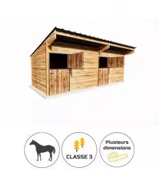 Box bois pour chevaux duo