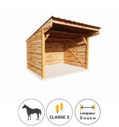 Abri pour chevaux 3m à 4m tuile