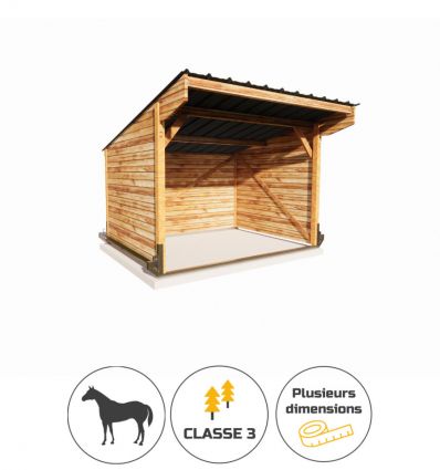 Abri déplaçable pour chevaux ardoise