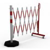 Barrière extensible avec poteau mobile ouverte 