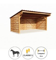 Abri chevaux 3x6 m Tuile