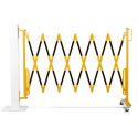 Photo : Barrière extensible de sécurité industrielle fixation murale Jaune / Noir - 3600 mm