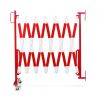 Barrière extensible de sécurité fixation murale rouge et blanche 