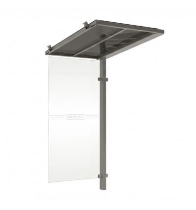 Extension pour Abribus Conviviale avec bardage en verre sécurisé