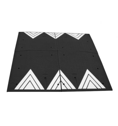 Ralentisseur coussin berlinois 4 éléments sur route