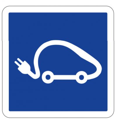 Panneau Emplacement réservé aux véhicules électriques