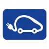 Panneau bleu : Stationnement réservé aux véhicules électriques en recharge