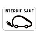 Photo : Panonceau Stationnement interdit sauf voitures électriques