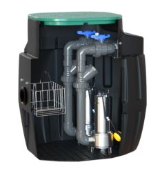 Station de relevage eaux chargées​ 420 L double pompe