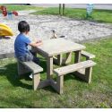 Photo : Table extérieure pour enfant en plastique recyclé Table crèche - Gris - Sans plateau de jeu
