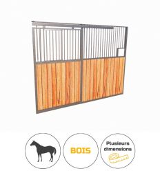Facade de box porte coulissante bois