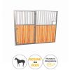 Facade box ouvrante avec porte battante demi-volet