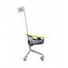 Chariot de supermarché enfant avec anse verte