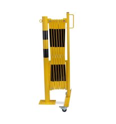 Barrière extensible fermée jaune et noir