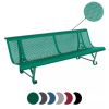 Banc public en tôle perforée trous ronds 6 couleurs