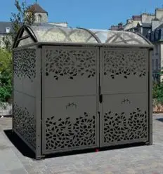 Abri Vélo Sécurisé tôle décorative 6 places et plus