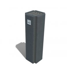 Cendrier 3 litres en plastique recyclé gris