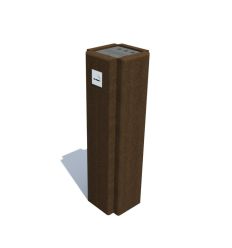 Cendrier 3 litres en plastique recyclé marron