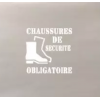 Pochoir port des chaussures de sécurité obligatoire avec texte