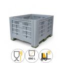 Photo : Palox Plastique Agricole Ajouré pour Fruits et Légumes (lot de 3) - 690L