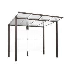Abribus collectivité en acier Modulo 2510 mm sans bardage