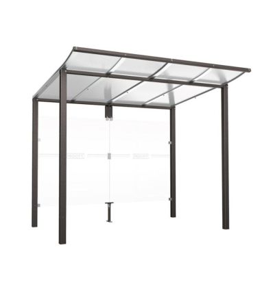Abribus collectivité en acier Modulo 2510 mm sans bardage