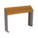 Photo : Banc Assis Debout Kub Gris Procity - Acier et bois lasuré chêne clair