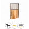 Porte pour box chevaux en bois deux battants avec grille