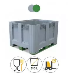 Palox Plastique Agricole Plein pour Semences et Graines - 610L