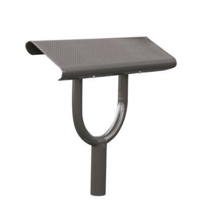 Banc Assis Debout en acier 1 pied Gris Procity