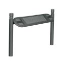 Photo : Banc Assis Debout en acier 2 pieds Gris Procity