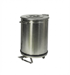 Poubelle pour liquide inox avec pédale