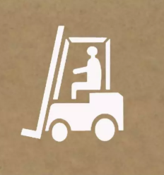 Pochoir chariot élévateur bois