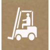 Pochoir chariot élévateur bois